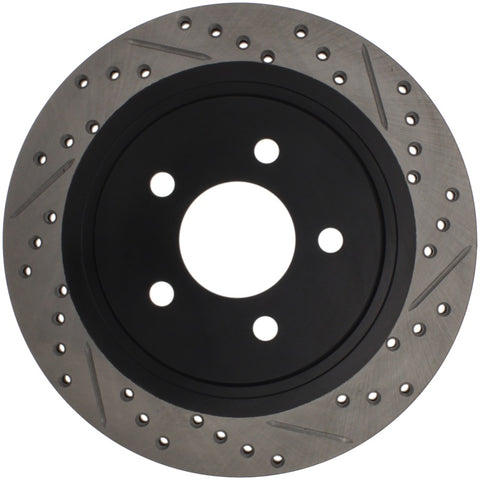 StopTech 05-10 Ford Mustang Slotted & Drilled Left Rear Rotor - 127.61087L