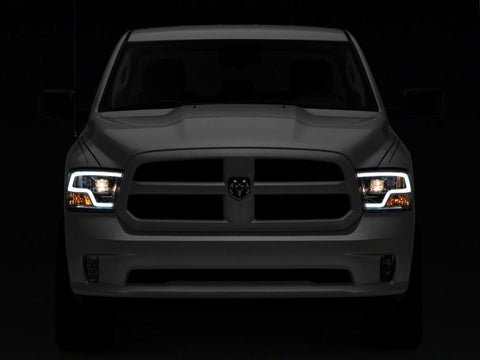 Raxiom 09-18 Dodge RAM 1500 Non-Projector LED Halo Headlights- Chrome Housing (Clear Lens) - R111517