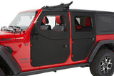 Bestop 20-26 Jeep Gladiator / 18-26 Wrangler JL Full Fabric Doors (Rear Black Twill) - 51751-17