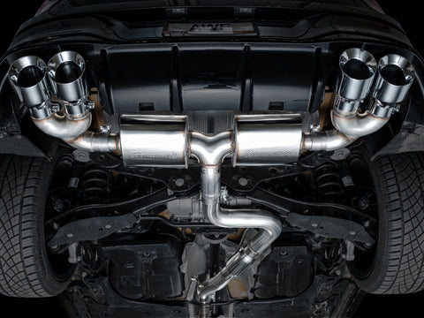 AWE Tuning MK8 Volkswagen Golf R 3in Touring Edition Quad Exhaust - Chrome Silver Tips - 3015-42658