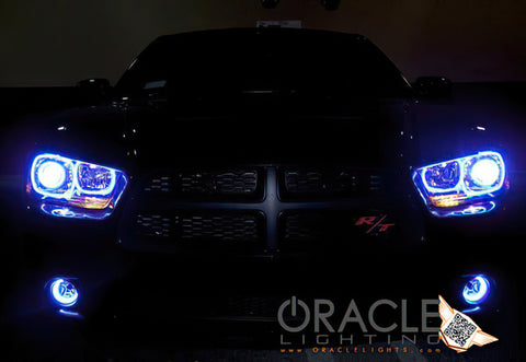 Oracle 11-12 Dodge Charger LED Fog Light Halo Kit - Blue - 1119-002