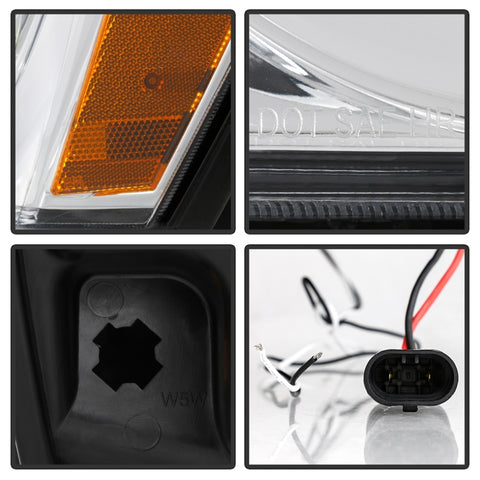 Spyder 05-07 Jeep Grand Cherokee - Light Bar Projector Headlights - Chrome - PRO-YD-JGC05V2-LB-C - 5086112