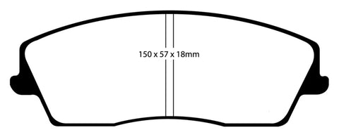 EBC 05-09 Chrysler 300 2.7 Redstuff Front Brake Pads - DP31723C