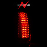 ANZO 2007-2014 Chevrolet Suburban LED Taillights Red/Clear - Escalade Look - 311190
