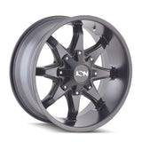 ION Type 181 17x9 / 5x114.3 BP / -12mm Offset / 87mm Hub Satin Black/Milled Spokes Wheel - 181-7956M12