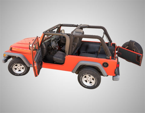 BedRug 03-06 Jeep LJ Unlimited Rear 4pc BedTred Cargo Kit (Incl Tailgate & Tub Liner) - BTLJ04R