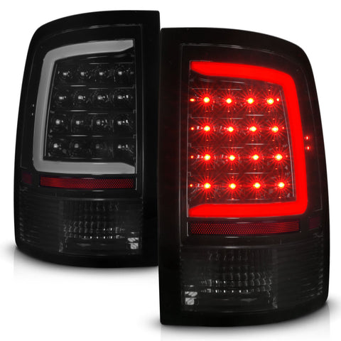 ANZO 09-18 Dodge Ram 1500 Full LED Taillights w/ Sequential Black Housing/Smoke Lens - 311453
