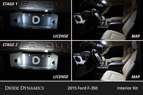 Diode Dynamics 08-16 d Super Duty F250/F350 Interior LED Kit Cool White Stage 2 - DD0600