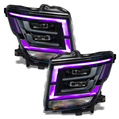 Oracle 21-22 Nissan Titan RGB+W Headlight DRL Upgrade - ColorSHIFT w/ BC1 Controller - 1463-335