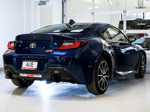 AWE Tuning Subaru BRZ / Toyota GR86 / Toyota 86 Track Edition Cat-Back Exhaust- Diamond Black Tips - 3020-33279