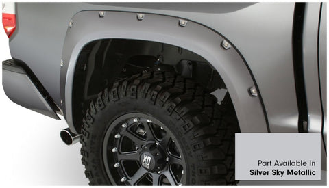 Bushwacker 16-18 Toyota Tundra Fleetside Pocket Style Flares 4pc 66.7/78.7/97.6in Bed - Silver Sky - 30918-53
