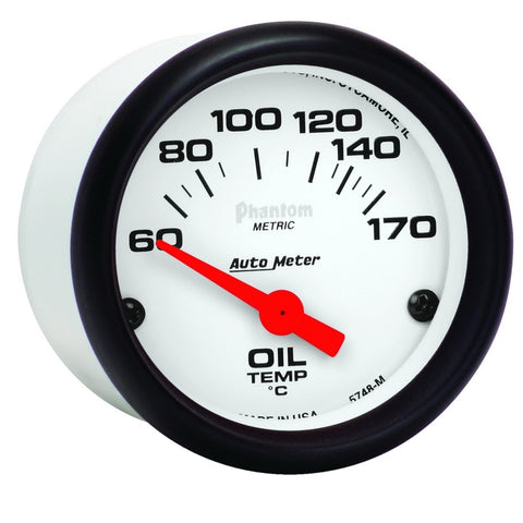 Autometer Phantom 2-1/16in 60-170 Deg F Electronic Oil Temperature Gauge - 5748-M