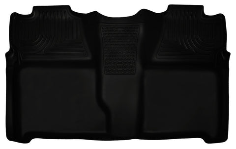 Husky Liners 07-13 Chevy Silverado 1500/2500HD Crew Cab PU Weatherbeater Black 2nd Seat Floor Liner - 19201