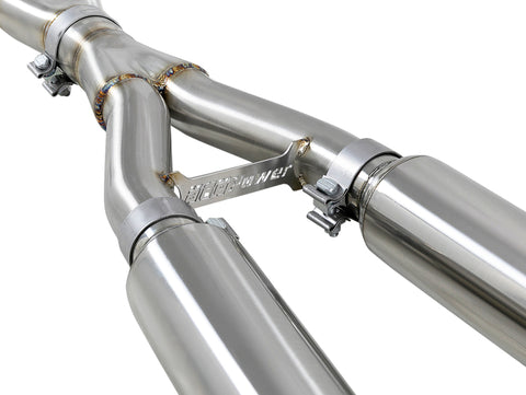 aFe Takeda 2.5in 304 SS Cat-Back Exhaust System w/ Blue Flame Tips 16-18 Infiniti Q50 V6-3.0L (tt) - 49-36132NM-L