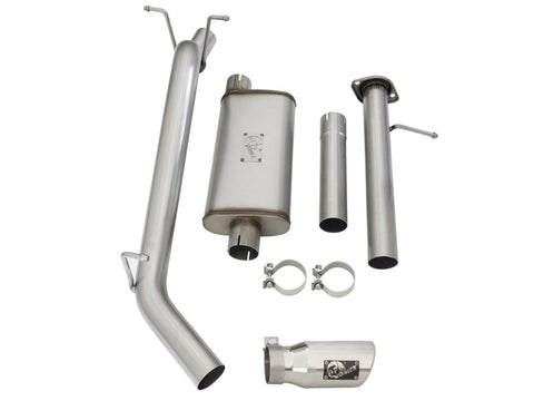 aFe Mach Force-XP Exhaust 3in CB SS 15-17 GM Colorado/Canyon 2.5L/3.6L Side Exit w/ Polished Tip - 49-44058-P