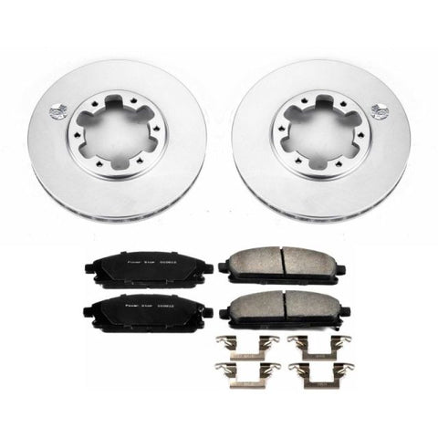 Power Stop 96-98 Nissan Pathfinder Front Z17 Evolution Geomet Coated Brake Kit - CRK1175
