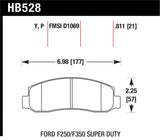 Hawk 05-11 F-250/F-350 Super Duty Pickup / 11 F-550 Super Duty Pickup Front LTS Street Brake Pads - HB528Y.811