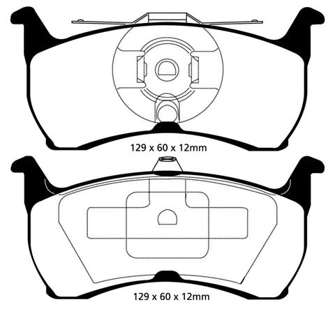 EBC 93-00 Aston Martin Virage 5.3 (PBR Caliper) Redstuff Rear Brake Pads - DP31504C