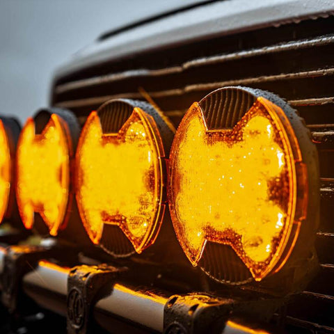KC HiLiTES SlimLite 8in. LED Light Shield Driving (Shield Only) - Amber - 5211