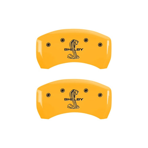 MGP Rear set 2 Caliper Covers Engraved Rear Tiffany Snake Yellow finish black ch - 10203RSBYYL
