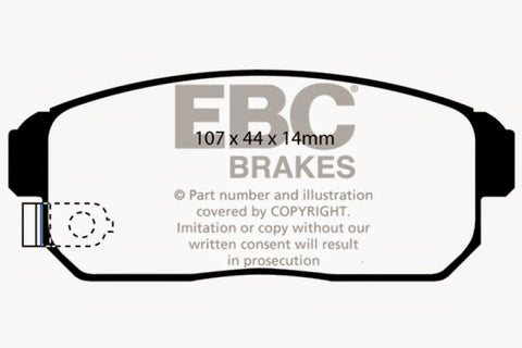EBC 02-03 Infiniti G20 2.0 Redstuff Rear Brake Pads - DP31691C