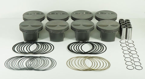Mahle MS Piston Set SBC 358ci 4.030in Bore 3.500stk 5.700in Rod .0927in Pin -2cc 10.8 CR Set of 8 - 930206530