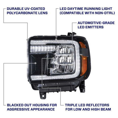 Form Lighting 2014 GMC Sierra LED Reflector Headlights (Pair) - FL0011
