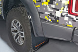 Rally Armor 17-20 Ford F-150 Raptor Gen 2 Black UR Mud Flap w/Dark Grey Logo - MF53-UR-BLK/DGRY