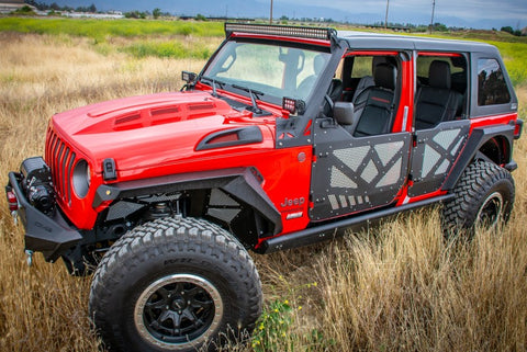 DV8 Offroad 18+ Jeep JL Heat Dispersion Hood - Primer Black - HDMBJL-01