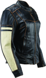 River Road Dame Vintage Leather Jacket Black Womens - Small - 094388