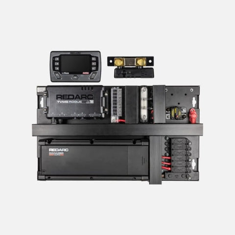 REDARC REDWorks QuickFit100 Power Panel w/100A Alpha/Dual TVMS Rogue/RedVision Display System - ICMS-012-100-NA