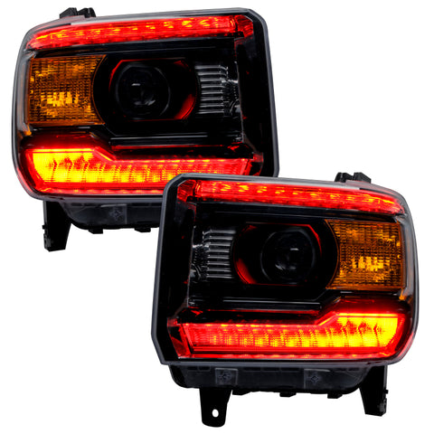 Oracle 14-15 GMC Sierra Headlight DRL Upgrade Kit - ColorSHIFT w/ Simple Controller - 2450-504