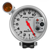 Autometer Sport-Comp 5 inch 10K RPM Shift Light Silver Tach - 3911