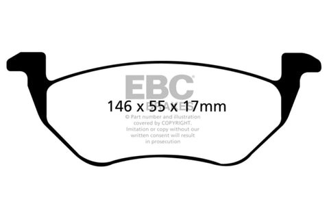 EBC 05-09 Ford Escape 2.3 Hybrid Greenstuff Rear Brake Pads - DP61710