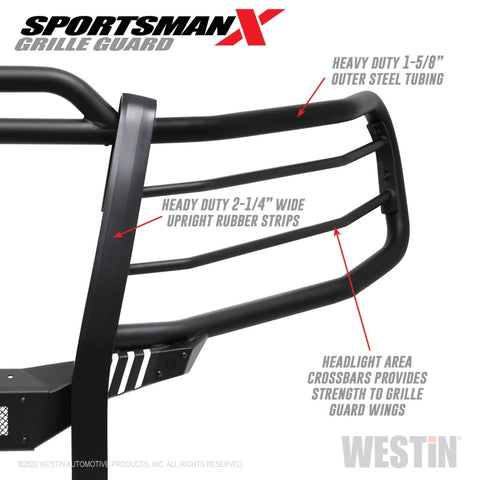Westin 15-20 Chevy Suburban/Tahoe Sportsman X Grille Guard - Textured Black - 40-33805