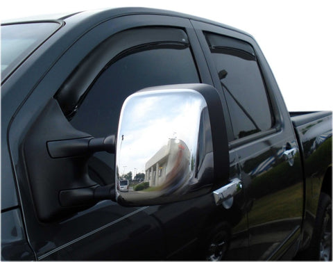 AVS 04-15 Nissan Titan Crew Cab Ventvisor In-Channel Front & Rear Window Deflectors 4pc - Smoke - 194858