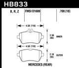 Hawk 13-17 Mercedes-Benz SL550 HPS 5.0 Rear Brake Pads - HB833B.700