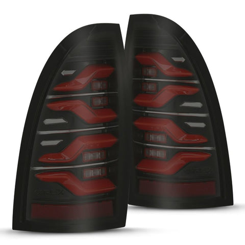 AlphaRex 05-15 Toyota Tacoma LUXX LED Taillights Blk/Red w/Activ Light/Seq Signal - 680070