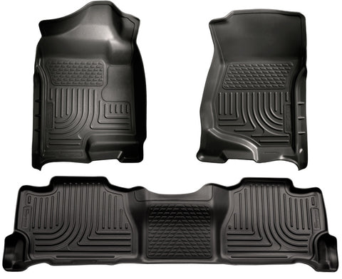 Husky Liners 07-13 GM Escalade/Suburban/Yukon WeatherBeater Black Front & 2nd Seat Floor Liners - 98251