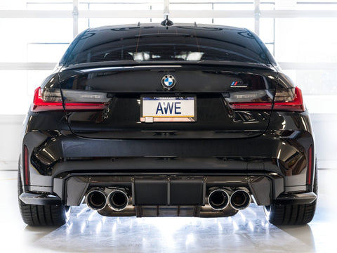 AWE Tuning SwitchPath Cat-Back Exhaust for BMW G8X M3/M4 - Chrome Silver Tips - 3025-43480