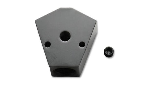 Vibrant Billet Aluminum Y-Block Fitting with 1/8in NPT Port - 3/8in NPT x 3/8in NPT x 3/8in NPT - 10820