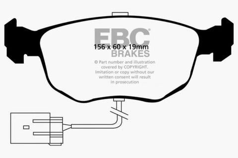 EBC 98-99 Ford Contour 2.5 SVT Ultimax2 Front Brake Pads - UD762