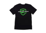 Zone Offroad Black Premium Cotton T-Shirt - Green Logo - Large - ZONU9160L
