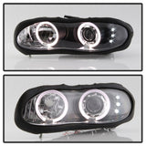 Spyder Chevy Camaro 98-02 Projector Headlights LED Halo LED Blk - Low H1 PRO-YD-CCAM98-HL-BK - 5009234