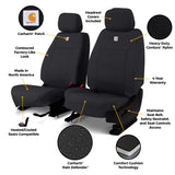 Covercraft 24-25 Jeep Wrangler Buckets Carhartt Super Dux Precision Fit Custom Front Row Seat Cover - GTJ4551ABCOBK