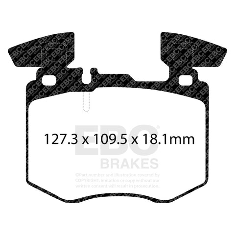 EBC 19-22 Mercedes-Benz GLC300 (Coupe C253) 4Matic 2.0T Redstuff Front Brake Pads - DP32408C