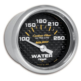 Autometer Carbon Fiber 52mm 100-250 Deg F Electronic Water Temp Gauge - 4737
