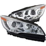 ANZO 2013-2015 Ford Escape Projector Headlights w/ U-Bar Chrome - 111325