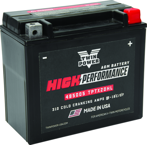 Twin Power YTX-20HL High Performance Battery Replaces H-D 65989-97A Made in USA - 485005