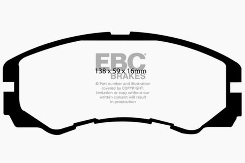 EBC 96-98 Acura SLX 3.2 Greenstuff Front Brake Pads - DP6973